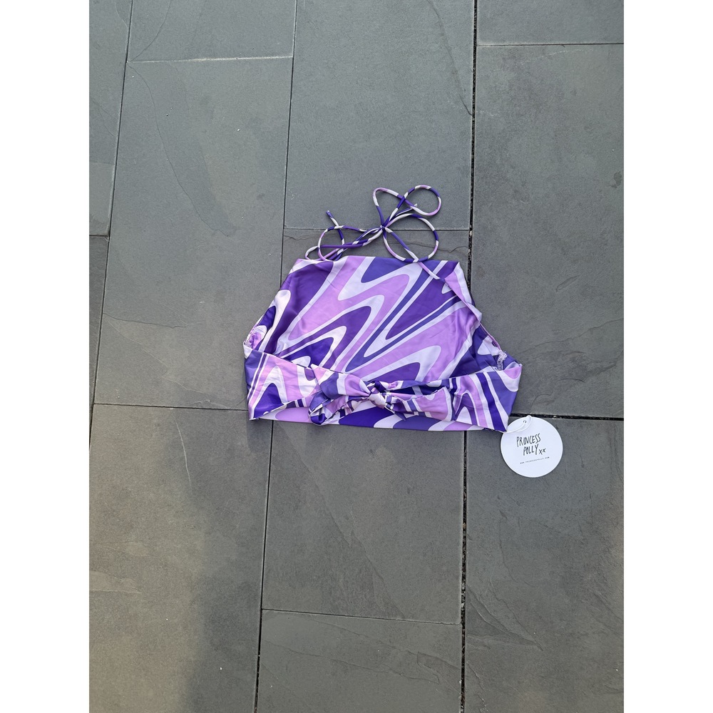 NWT Princess Polly Shae‎ Halter top Purple Swirl Size 4 - Picture 2 of 7